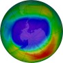 Antarctic ozone map for 2023-09-26